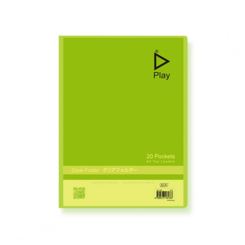 KCK "PLAY" 20P CLEAR BOOK- LIME