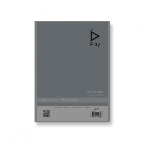 KCK "PLAY" 20P CLEAR BOOK- GREY
