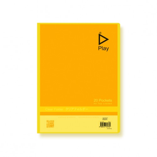 KCK "PLAY" 20P CLEAR BOOK- YELLOW