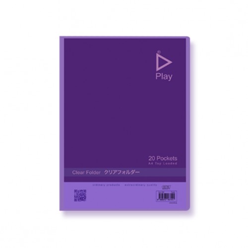 KCK "PLAY" 20P CLEAR BOOK- PURPLE