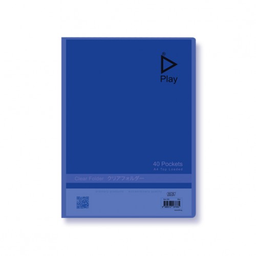 KCK "PLAY" 40P CLEAR BOOK- BLUE