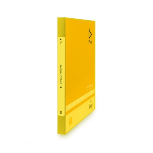 KCK "PLAY" 40P CLEAR BOOK- YELLOW
