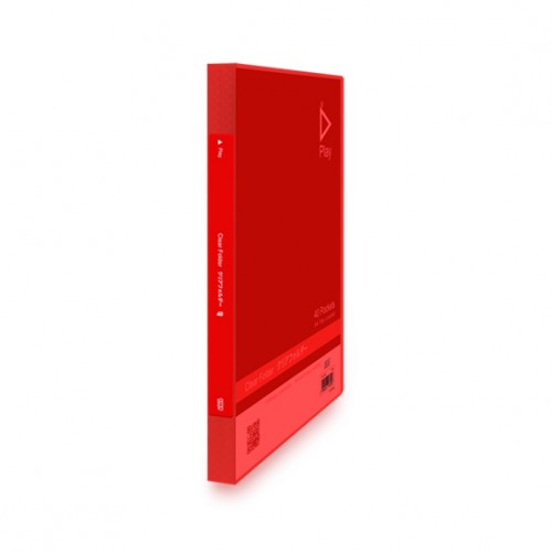 KCK "PLAY" 40P CLEAR BOOK- RED