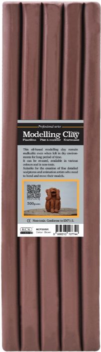 KCK MODELLING CLAY "PRO" 500G- BROWN