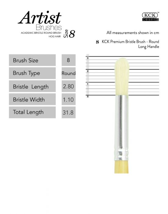 Kck Bristle Brush Round-  #08