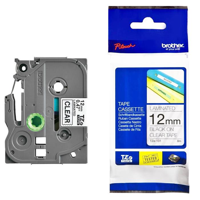 Brother Tape Black on Clear 12mm(TZ-131)