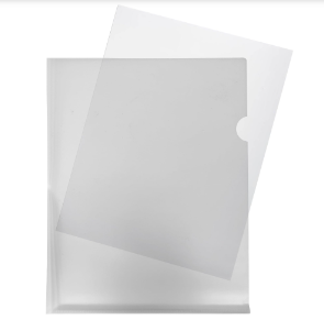 L Shape Folder clear white A4