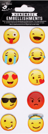 Resin Handmade Embellishments - Expressions 10pc