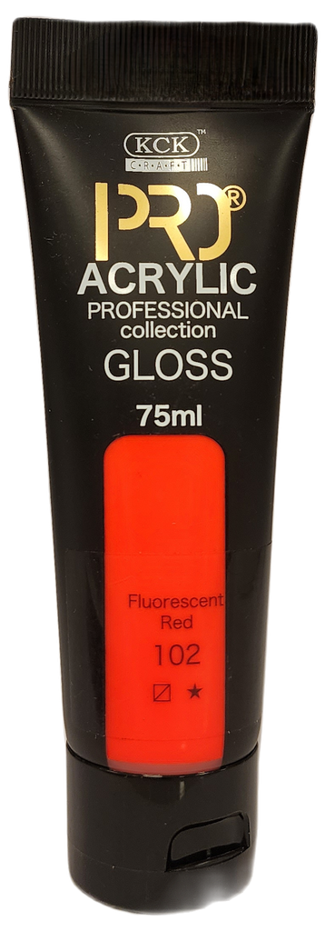 Acrylic Pro 75 ML Fluorescent Red