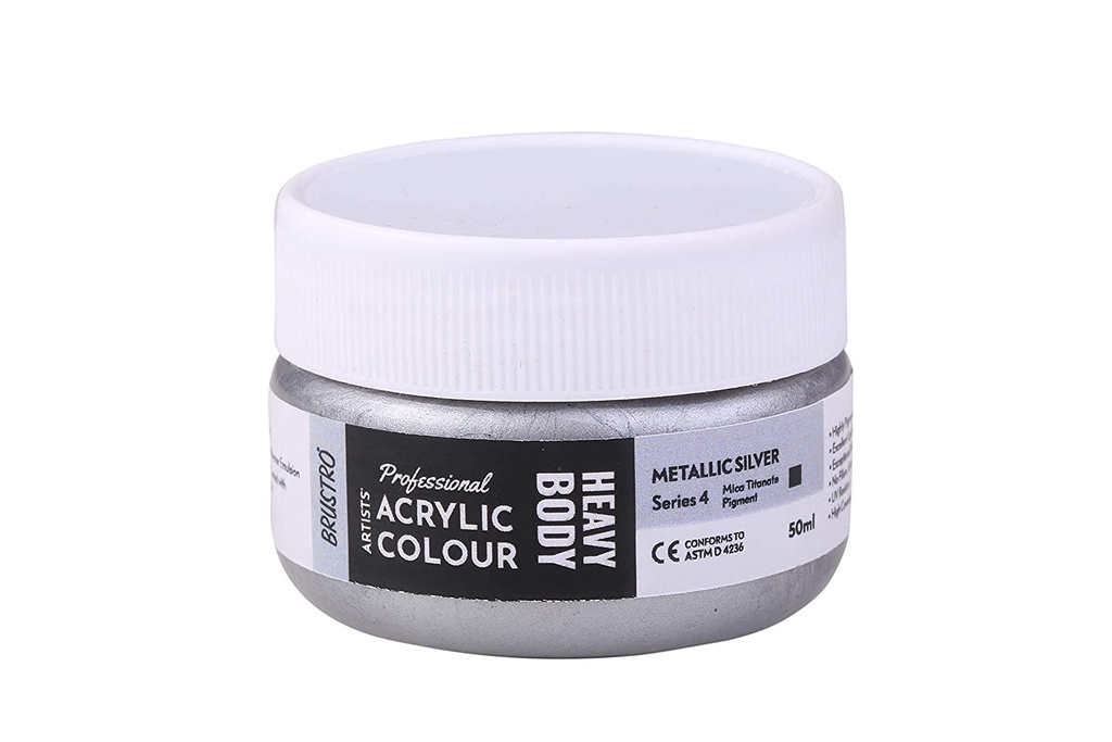 Acrylic Color Heavy Body 50ml Series-4 Metallic Silver