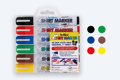 [0030551] T Shirt Marker Artline Wallet of 6 Color