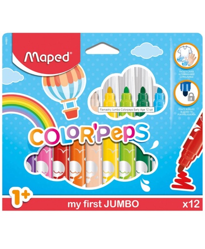 [0230566] Color Peps Maxi Ultra Washable 12 Colours