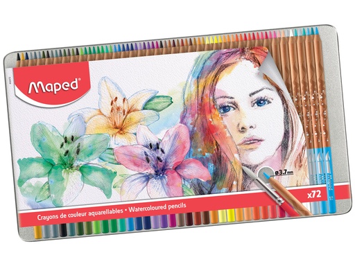 [0230613] Color Pencil Watercolor Metal Set of 48