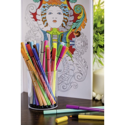 [0319074] Fibre-Tip Pen 68 Card-B Wallet 30 Color