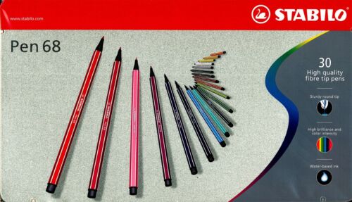 [0319088] Fibre-Tip Pen HQ Metal Box 30Color