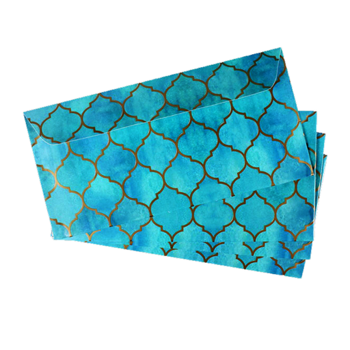 [1185737] Gift Envelope - Moroccan Trellis,
Aqua Shimmer 4Pc