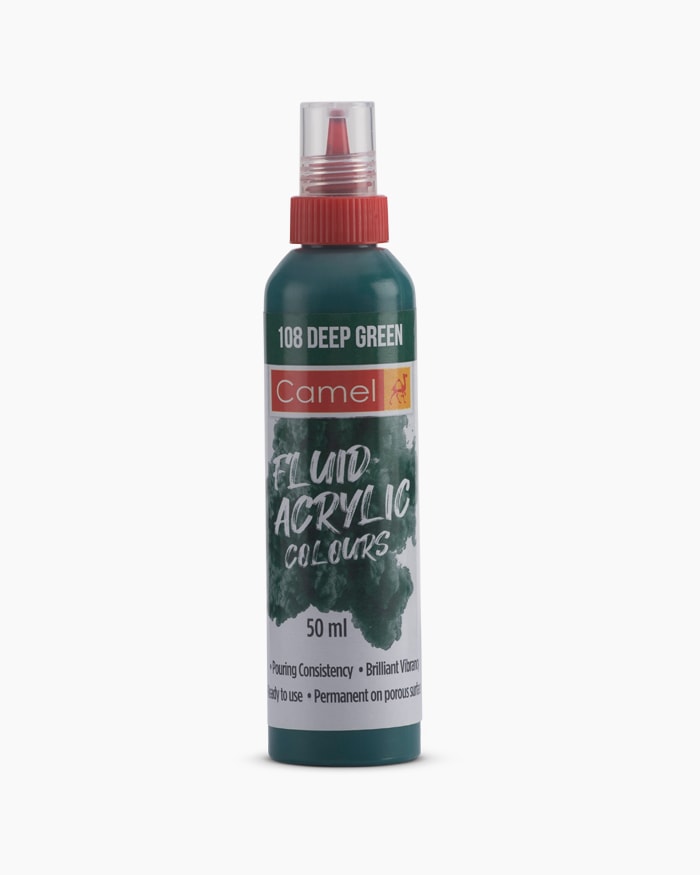 Fluid Acrylic Colour Deep Green 50ml
