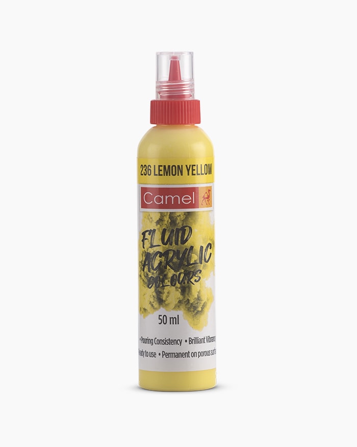Fluid Acrylic Colour Lemon Yellow 50ml