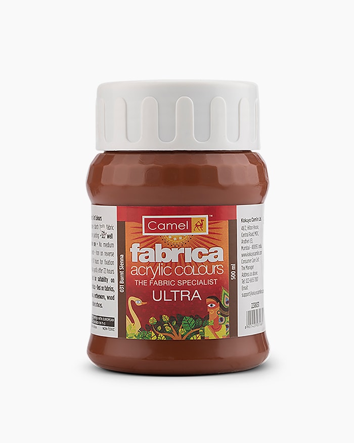 Fabrica Acrylic Colour Ultra Burnt Sienna 500ML