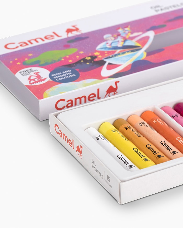 Oil Pastels 15 Shades + 1 Drawing Pencil