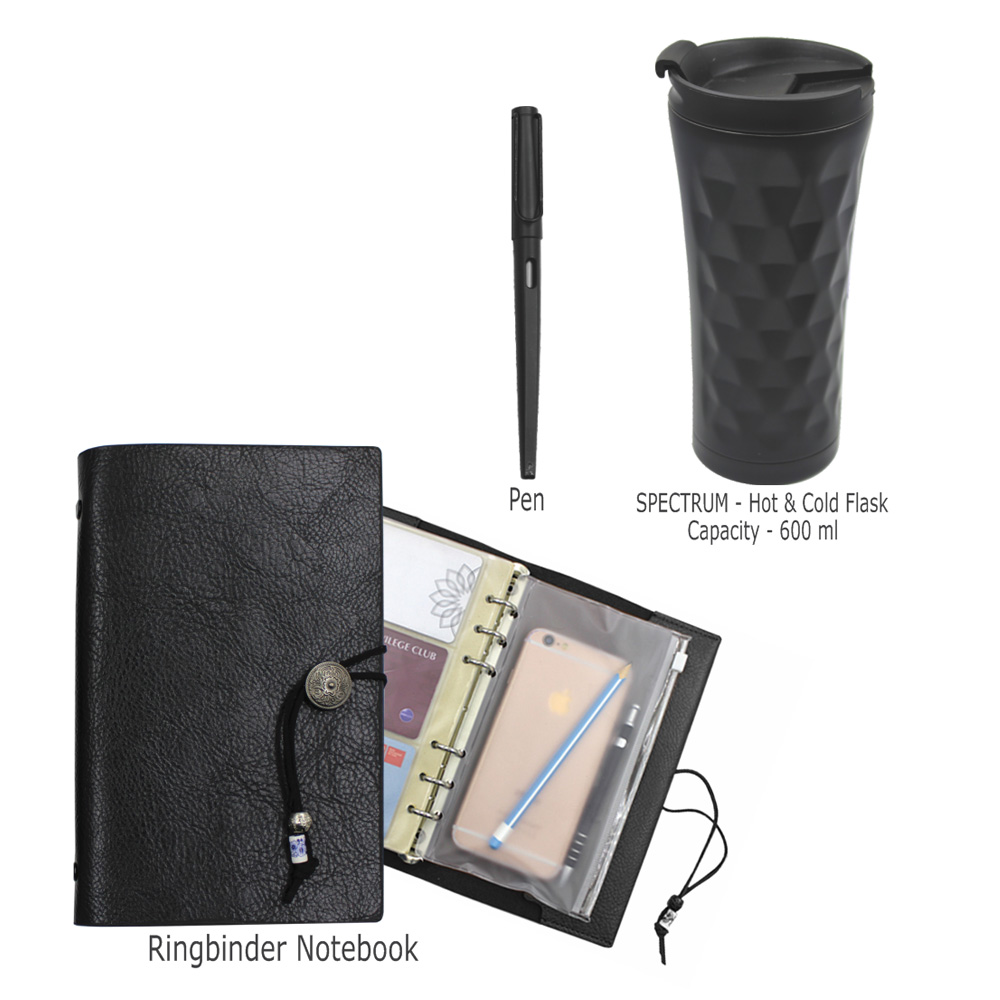 Gift Set - Knot - Notebook + Pen + Flask