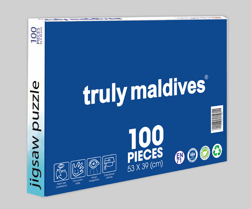Truly Maldives Hawksbill Turtle & Emperor Angle Fish -100Pcs Jigsaw Puzzle
