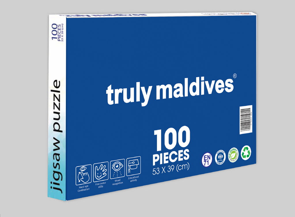 Truly Maldives: An Aerial View of an Island - 100 Pcs Jigsaw Puzzle