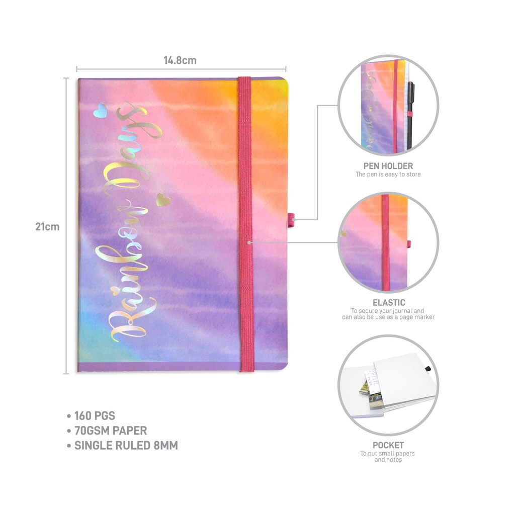Journal BEVIBE Rainbow Days 160 Pages