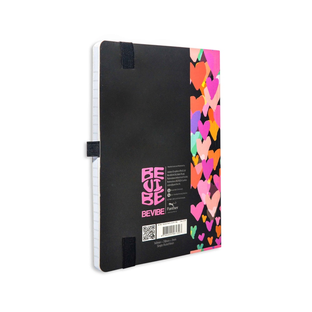 Journal BEVIBE Rainbow Hearts 160 Pages