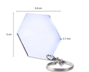 Acrylic Key Chain - Hexagon 3.7mm Thickness Approx 5.8x5cm 4pc Little Birdie