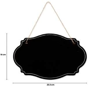 Hanging Chalkboard - Vintage Beauty 5.5mm - H16 x L25.5cm