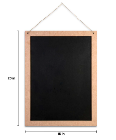 Hanging Chalkboard With MDF Frame (Border 5.5mm) Frame 2mm Thickness Approx H20 x L15in