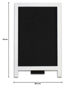 Standing Chalkboard - Rectangular with Frame (Frame 2mm) (Border 12mm Thickness) Approx H32 x L20.1 x D1.3cm