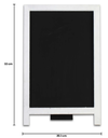 Standing Chalkboard - Rectangular with Frame (Frame 2mm) (Border 12mm Thickness) Approx H32 x L20.1 x D1.3cm