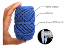 Cotton Twisted Cord - Royal Blue 3mm, 3ply, 25mtr