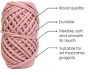Cotton Twisted Cord - Baby Pink 3mm, 3ply, 25mtr