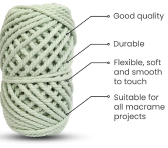 Cotton Twisted Cord - Apple Green 3mm, 3ply, 25mtr