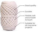 Cotton Twisted Cord - Milky White 3mm, 3ply, 25mtr