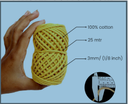Cotton Twisted Cord -Mango Yellow 3mm, 3ply, 25mtr