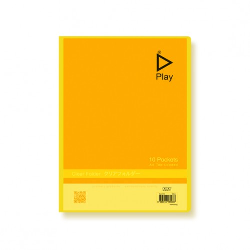 KCK "PLAY" 10P CLEAR BOOK- YELLOW