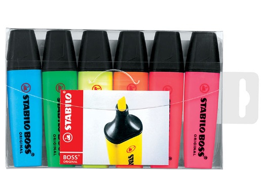 Highlighter Boss 6 Pcs Wallet