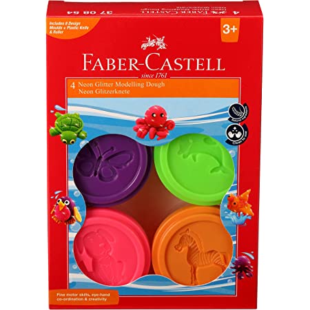 Modelling Dough - 4 Colours 8 Molds Knife
