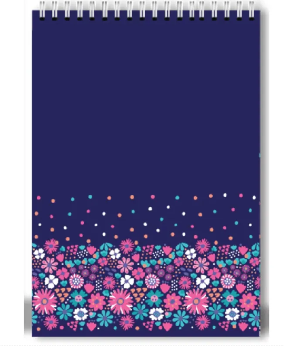 Notepad Flower Garden A5 Top Spiral
