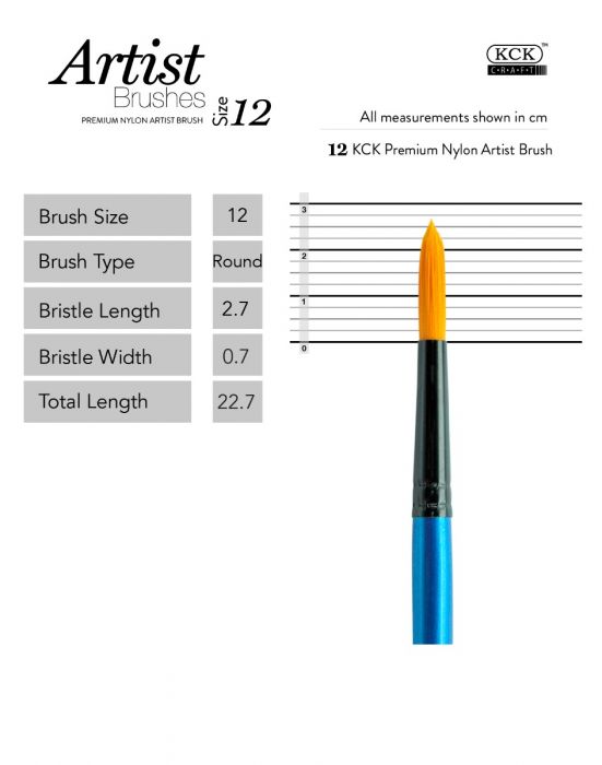 KCK Nylon Water Color Brush Round #12