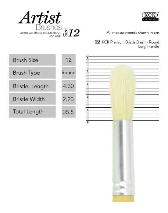 Kck Bristle Brush Round-  #12