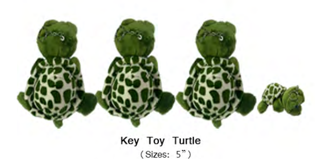 Key ring toy Turtle-Large 5 inches (7864)