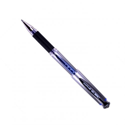 Pen Uni Ball Gel Impact Broad Blue