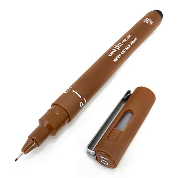 Pen Uni Pin 0.1 Sepia