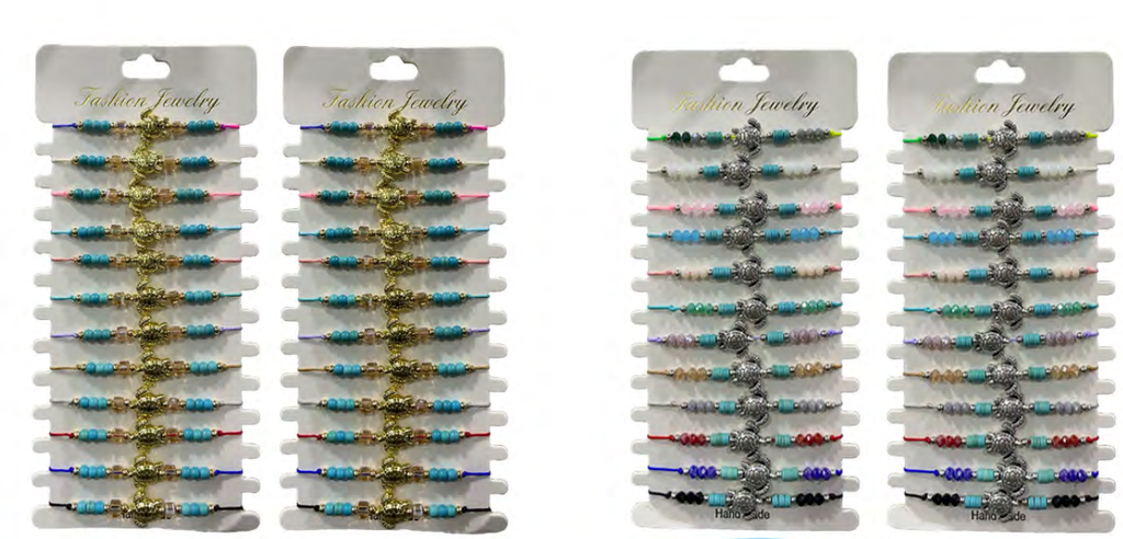 Bracelet Turtle/Flower/Beads