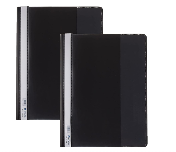 Flat File PP A4 thick w/pkt BLK